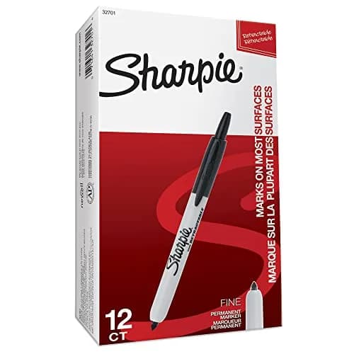 Sharpie Retractable Permanent Markers Fine Tip Black | Bold, Water-Resistant, Quick-Dry (70-120 chars) thumbnail 3