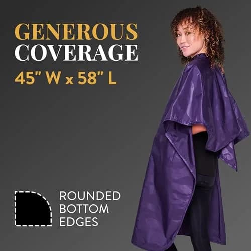 Betty Dain Zephyr Bleach-Proof All Purpose Styling Cape, 45" x 60", Purple thumbnail 4