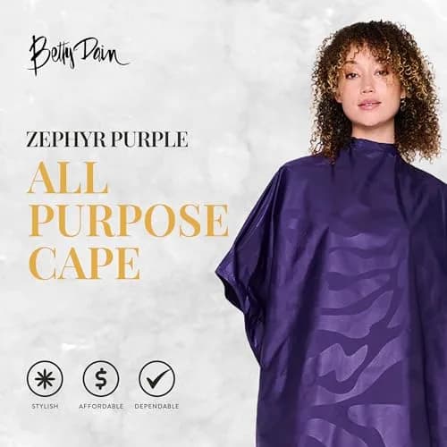 Betty Dain Zephyr Bleach-Proof All Purpose Styling Cape, 45" x 60", Purple thumbnail 2