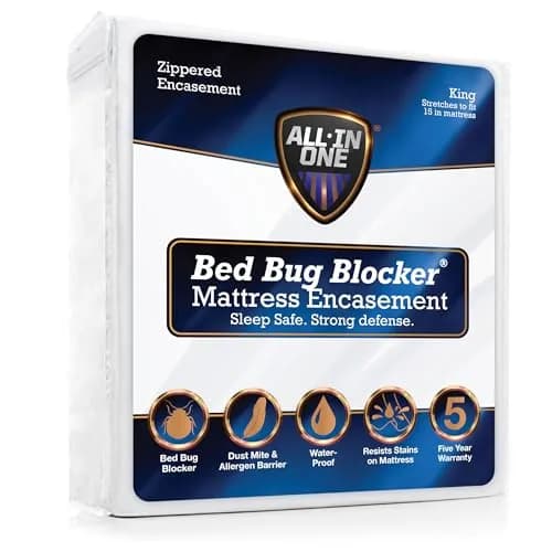 Bed Bug Blocker All-in-One Mattress Protector, King | Zippered Encasement, Water & Stain Resistant, Triple Seal Protection thumbnail 1