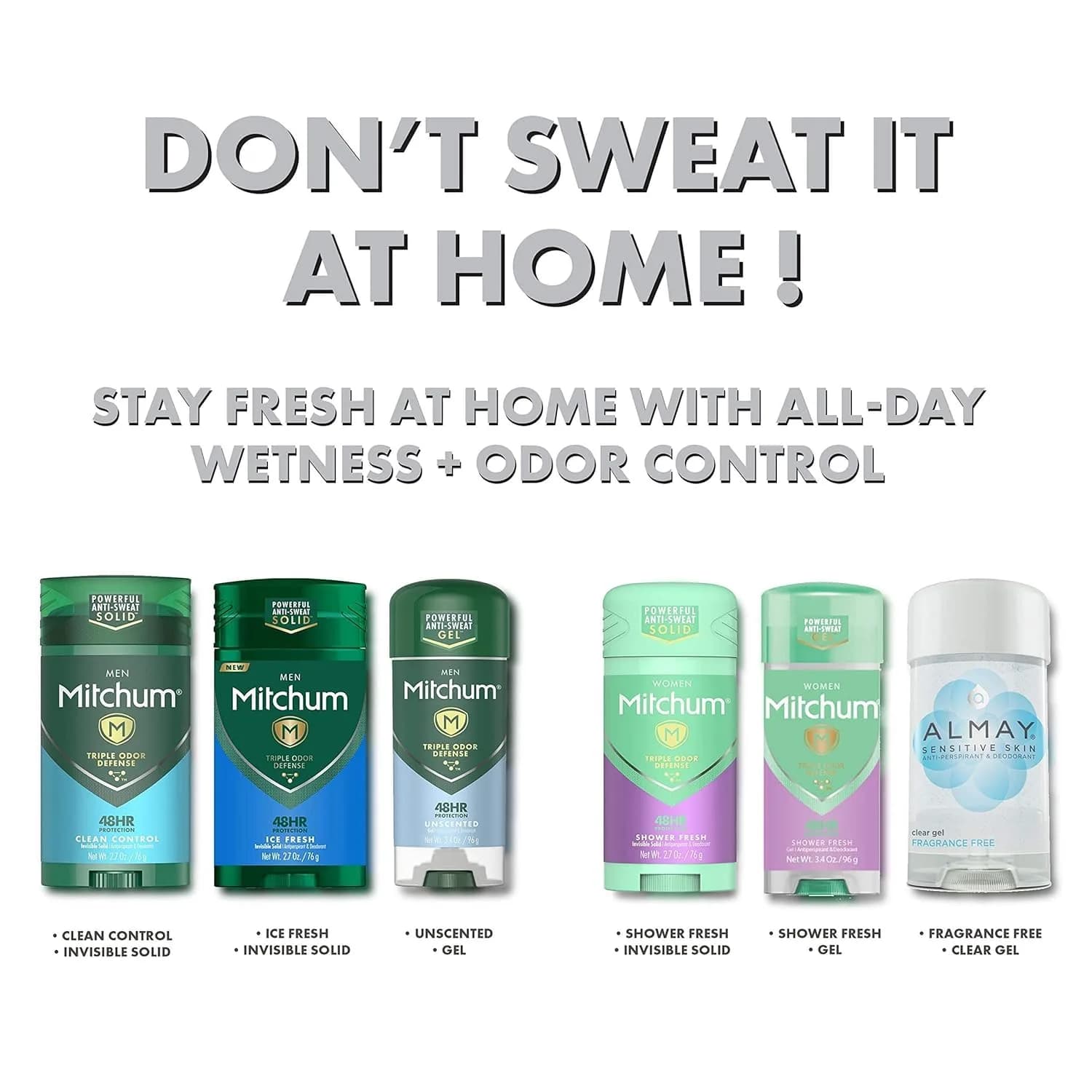 Almay Sensitive Skin Clear Gel Antiperspirant Deodorant Fragrance-Free 2.25 oz (6 oz Pack) | Dermatologist Tested for Sensitive Skin - view 5