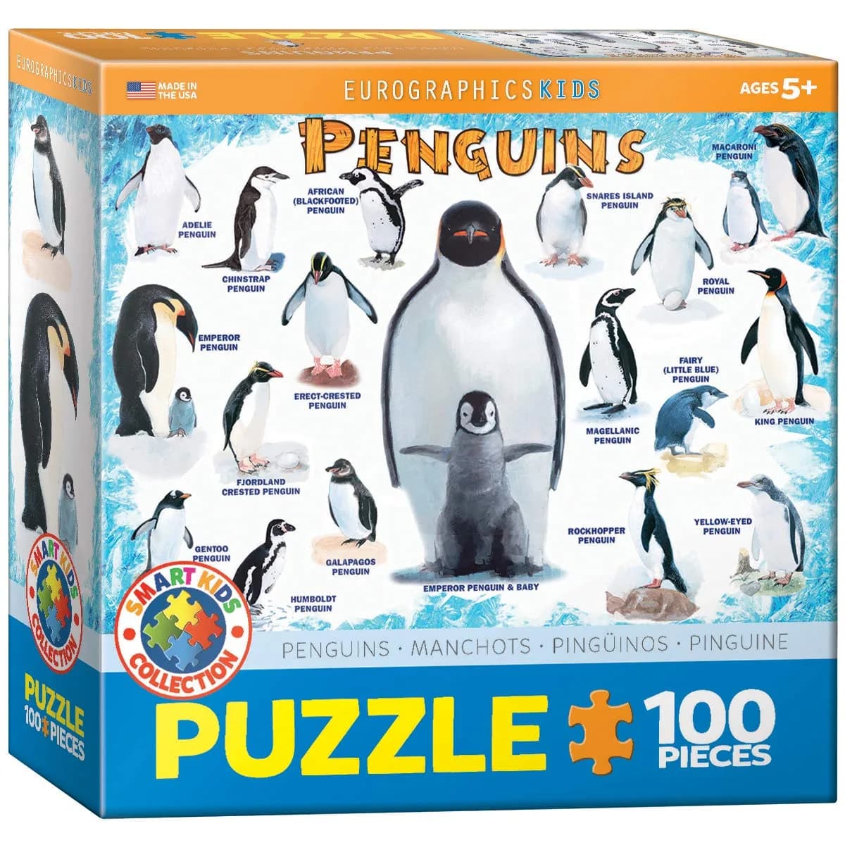 EuroGraphics Penguins 100 Piece Jigsaw Puzzle | Educational Toy for Kids 3-6 Years — 100 Piece Puzzle