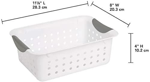 Sterilite Small Ultra Basket 27.61 cm (11.12"L x 8"W x 4"H) | Ventilated Storage for Home thumbnail 3