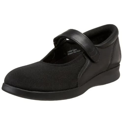 Drew Women's Bloom II Comfortable Mary Jane Stretch Shoes for Women with Extra Depth Black Leather/Stretch 8.5 W US thumbnail 1