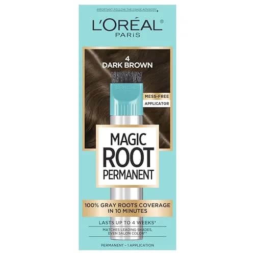 L'Oreal Paris Magic Root Permanent Hair Color Kit 4 Dark Brown 1 Count | 10-Minute Gray Coverage — 4 Dark Brown