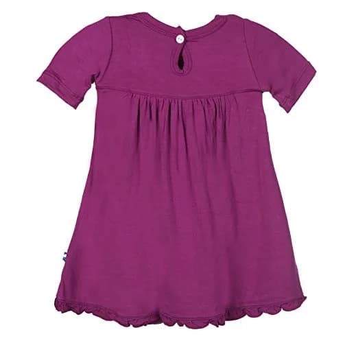 KicKee Pants Little Girl Short Sleeve Swing Dress, Orchid, Newborn | Soft, Unrestricted Comfort thumbnail 1