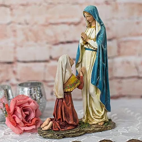 Roman Our Lady of Lourdes Statue 10.5" | Faith Decor for Prayer Spaces thumbnail 2