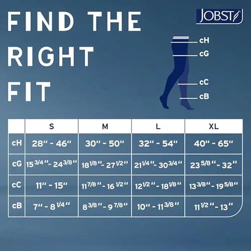 JOBST Relief 20-30mmHg Compression Stockings Waist High Beige Large | Durable, Physician Recommended for Tired Legs thumbnail 5