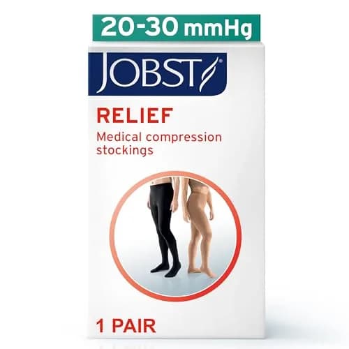 JOBST Relief 20-30mmHg Compression Stockings Waist High Beige Large | Durable, Physician Recommended for Tired Legs thumbnail 2