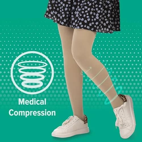 Juzo Basic 4411 Pantyhose Compression 20-30 mmHg Open Toe, Short | Support for Achy Legs & Swelling thumbnail 5