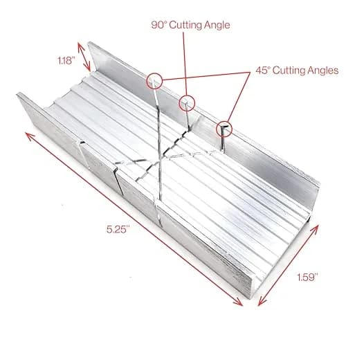 Excel Blades Mini Miter Box & Razor Saw Set 6-Inch Aluminum | Precision Cuts for Wood, Plastic, Soft Metals thumbnail 2