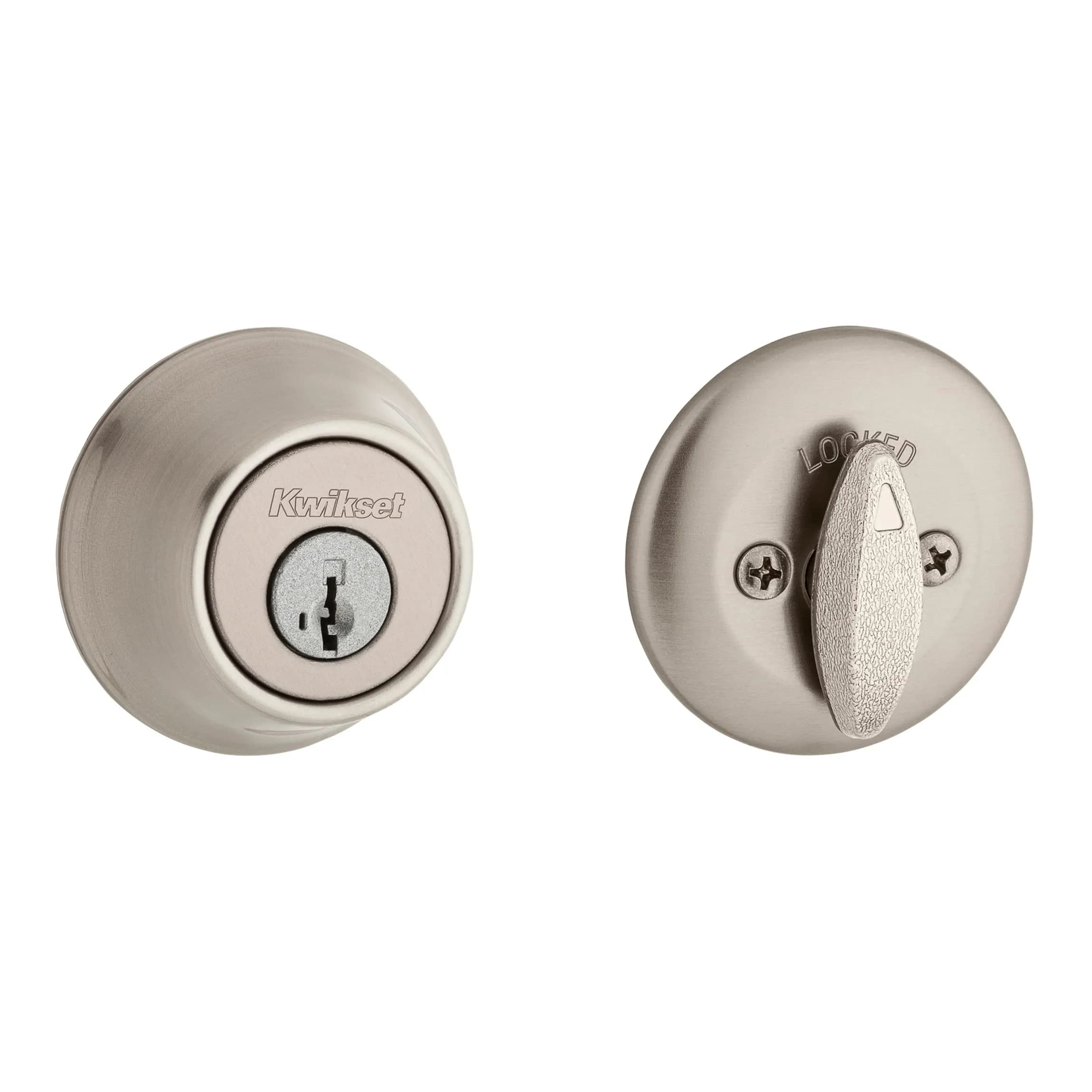 Kwikset 660 Single Cylinder Deadbolt, Satin Nickel Finish | Secure Indian Home Entry - view 2