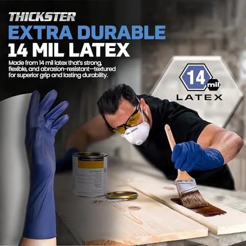 SAS Thickster Powder Free Latex Gloves Extra Large | Exam Grade 14 Mil, 50 Gloves thumbnail 5