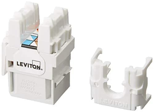 Leviton Extreme 6+ QuickPort Connector, CAT 6, 150-Pack, 61110-JW6, White | Gas-Tight IDC Connectors Prevent Corrosion thumbnail 4