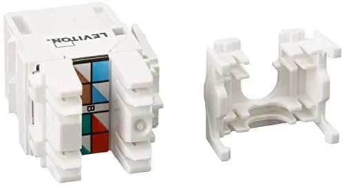 Leviton Extreme 6+ QuickPort Connector, CAT 6, 150-Pack, 61110-JW6, White | Gas-Tight IDC Connectors Prevent Corrosion thumbnail 5