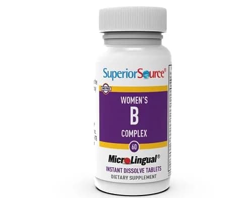 Superior Source Women's B Complex with B-12 and B-3, 60 Sublingual Tablets | Supports Energy & Heart Health thumbnail 4