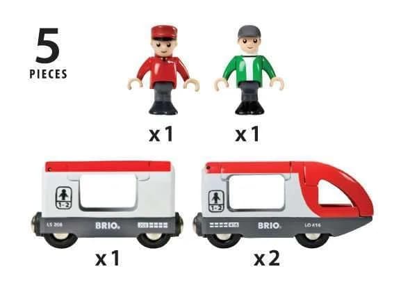 BRIO World 33505 Travel Train Set - 5 Piece Wooden Toy Set for Toddlers | Compatible with All BRIO Railway Toys thumbnail 6