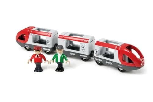 BRIO World 33505 Travel Train Set - 5 Piece Wooden Toy Set for Toddlers | Compatible with All BRIO Railway Toys thumbnail 1