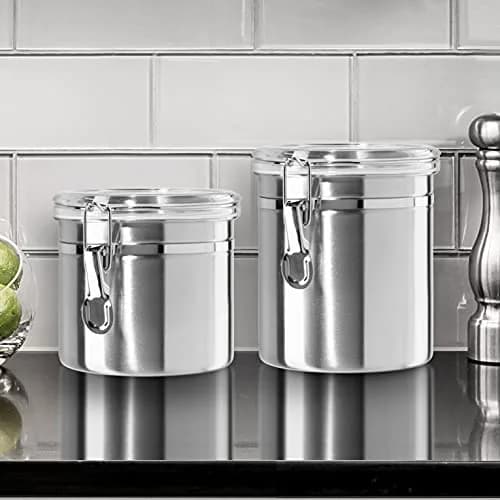 Oggi Stainless Steel Kitchen Canister 26 fl oz | Airtight Food Storage Container with See-Thru Lid thumbnail 2