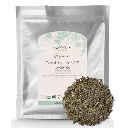 Starwest Botanicals Organic Comfrey Leaf Cut and Sifted 16 Ounce (1 lb) | Herbal Topical & Infusion Use thumbnail 1