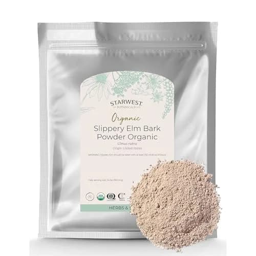 Starwest Botanicals Organic Slippery Elm Bark Powder 454g (1 lb) | Traditional Herb for Tea & Recipes thumbnail 1