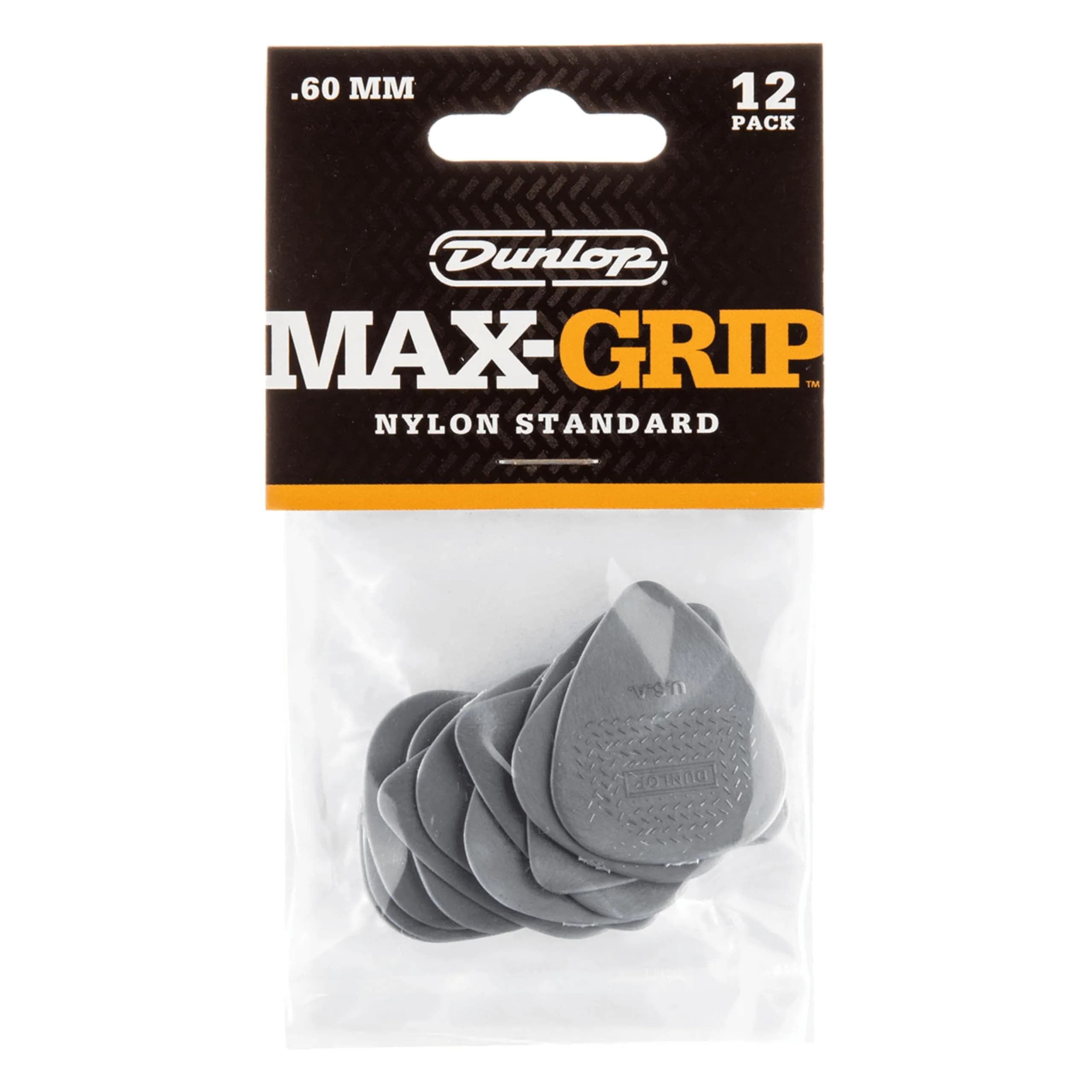 Jim Dunlop Max-Grip Nylon Standard Guitar Picks .88mm (72 Pack) | Professional Musicians Worldwide — Light Grey