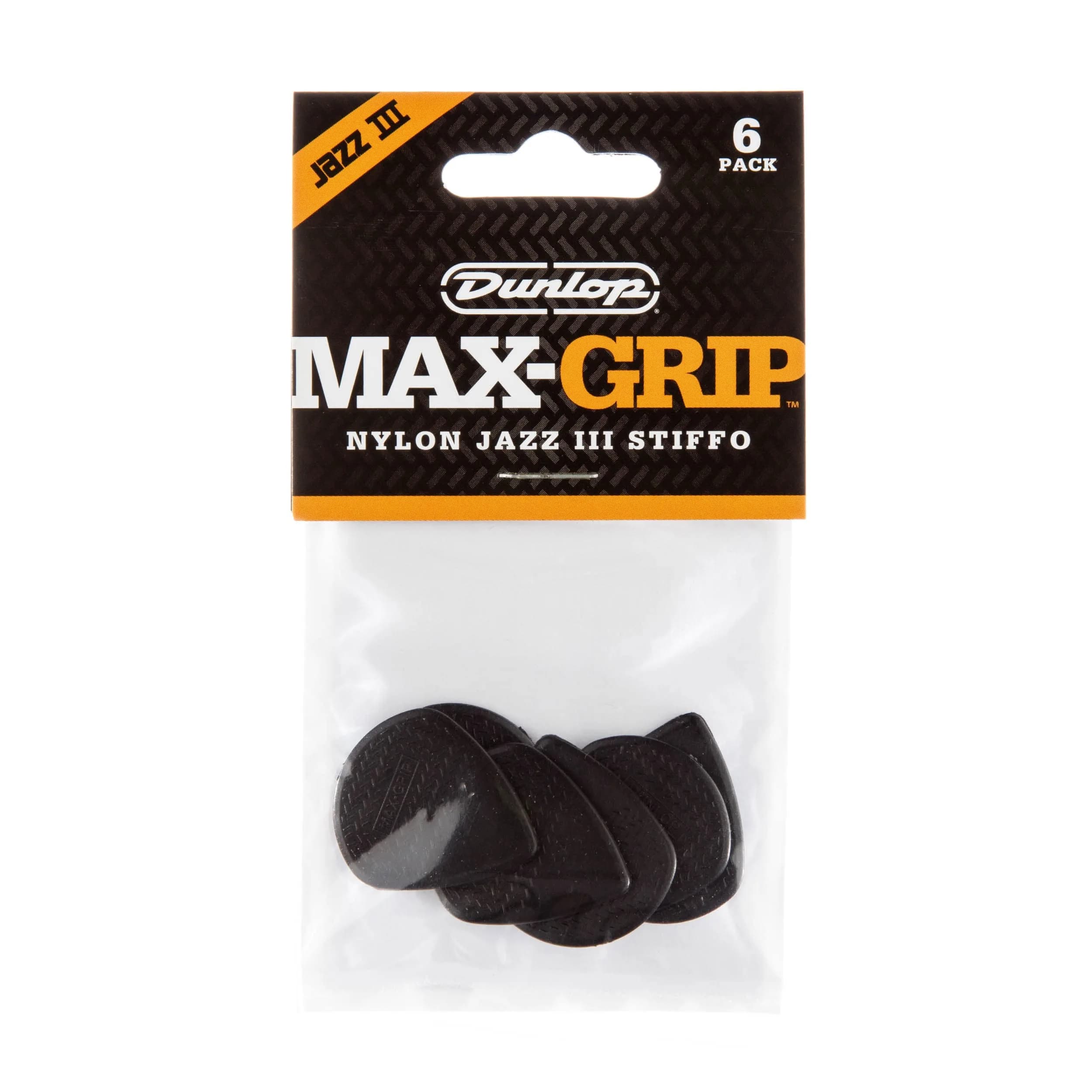 Jim Dunlop Max-Grip Jazz III Stiffo Picks 1.38mm (6 Pack) | Precision Control for Guitarists - view 4