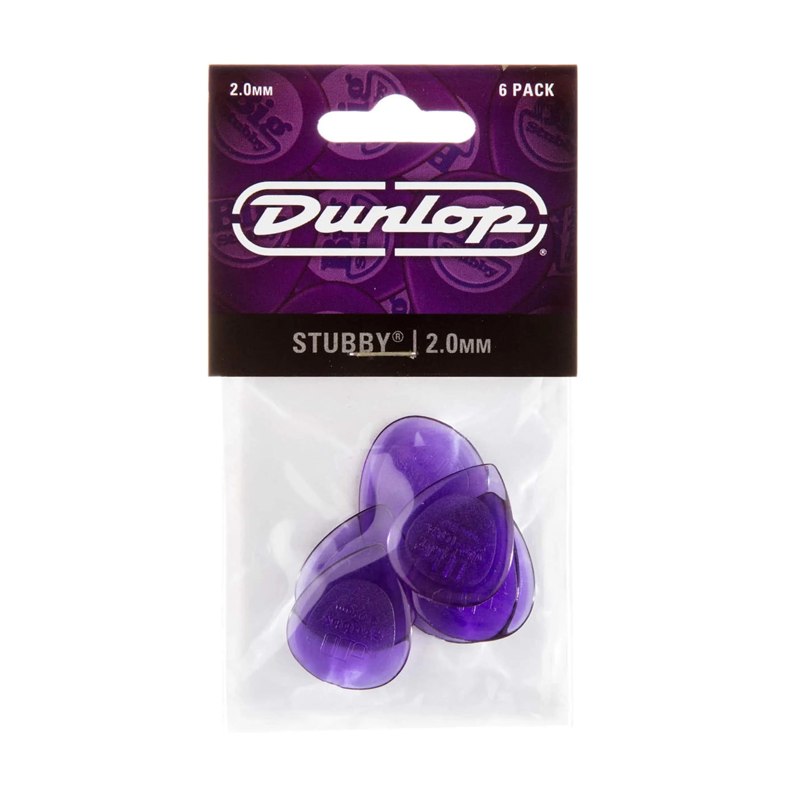 Jim Dunlop Stubby Jazz Guitar Picks 2.0mm - 6 Pack | Smooth Release for Fast Licks - view 4