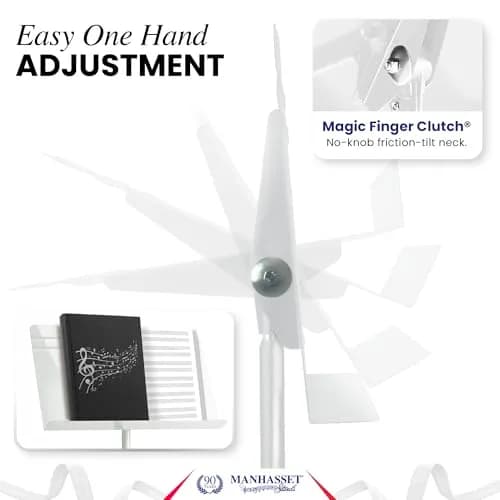 Manhasset Model 48 Symphony Music Stand for Sheet Music | Durable Aluminum, Adjustable Height, Vibrant Colors thumbnail 2