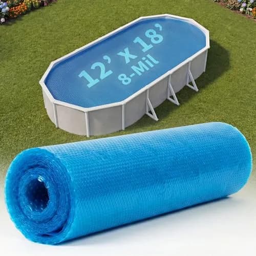Blue Wave 12x18-ft Oval Solar Pool Cover 8-Mil Blue | Heat Retention & Evaporation Reduction thumbnail 2