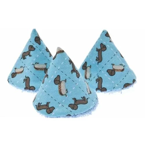 Beba Bean Pee Pee Teepee for Baby Boy - 5 Pack Wiener Dog Pattern | Reusable Cotton Diaper Changing Shields thumbnail 1