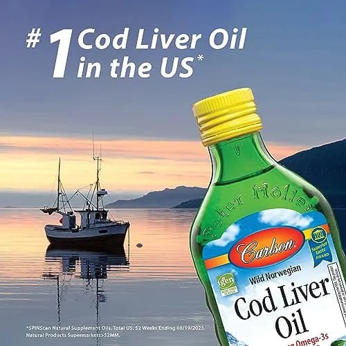 Carlson Cod Liver Oil Minis 280 mg Omega-3s + Vitamins A & D3 | 100 Mini Softgels (300 Soft Gels Total) thumbnail 6