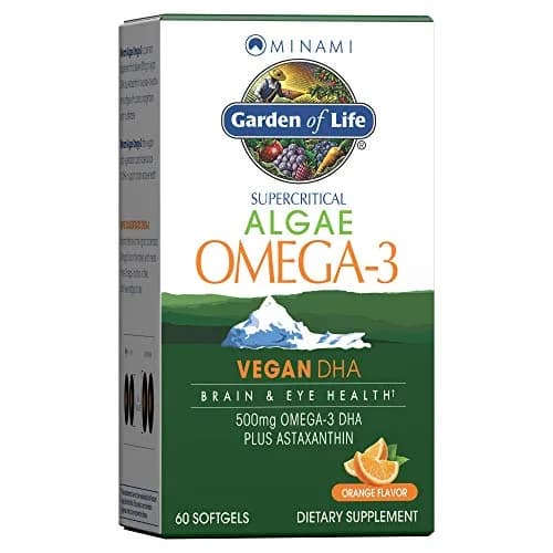 Garden of Life Minami Algae Omega 3 Vegan DHA, Orange, 60 Mini Softgels | Brain & Eye Health Support thumbnail 1