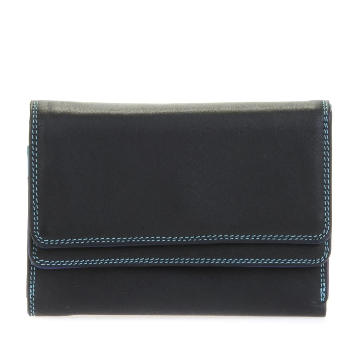 mywalit Double-Flap Leather Wallet | 6 Card Slots | ID Window, Coin Pockets & Pen | Sangria Multi | Compact & Stylish for Men & Women — Black Pace / Taille unique