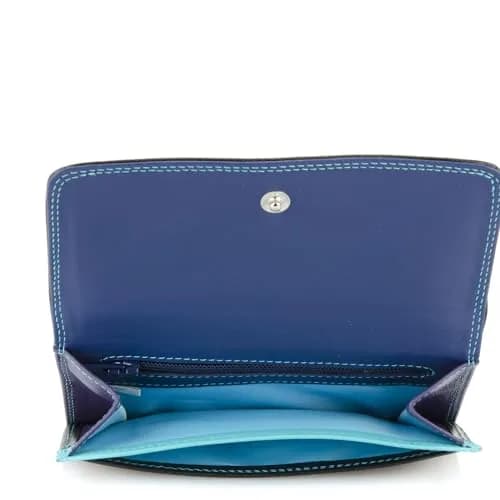 mywalit Double-Flap Wallet Leather Purse | 6 Credit Card Slots | ID Window, Coin Pockets & Pen | Black Pace | Compact & Stylish thumbnail 3