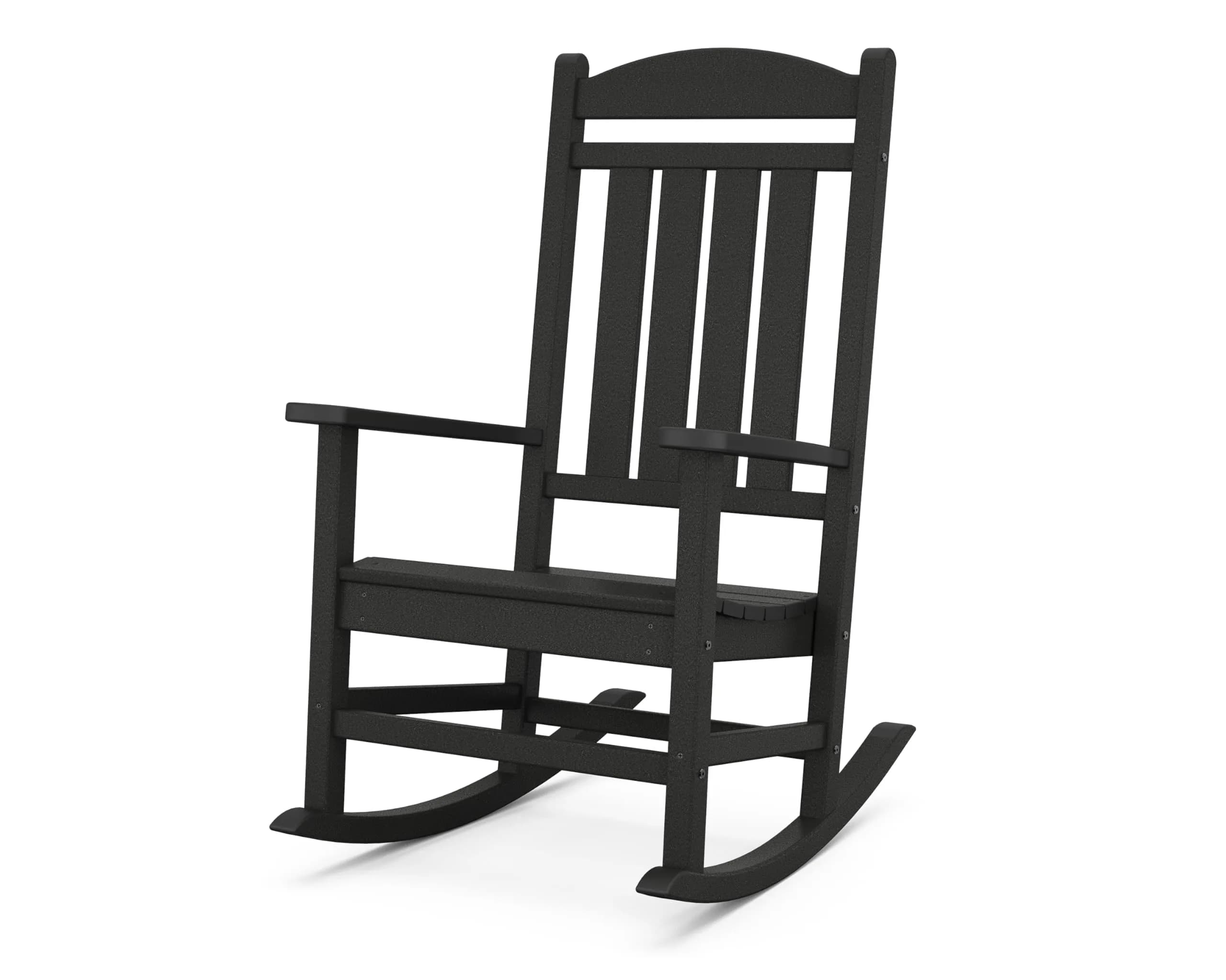 Polywood Presidential Rocking Chair in Black | Durable HDPE Outdoor Furniture (70-120 chars) thumbnail 1