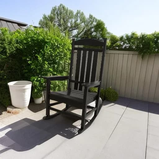 Polywood Presidential Rocking Chair in Black | Durable HDPE Outdoor Furniture (70-120 chars) thumbnail 6