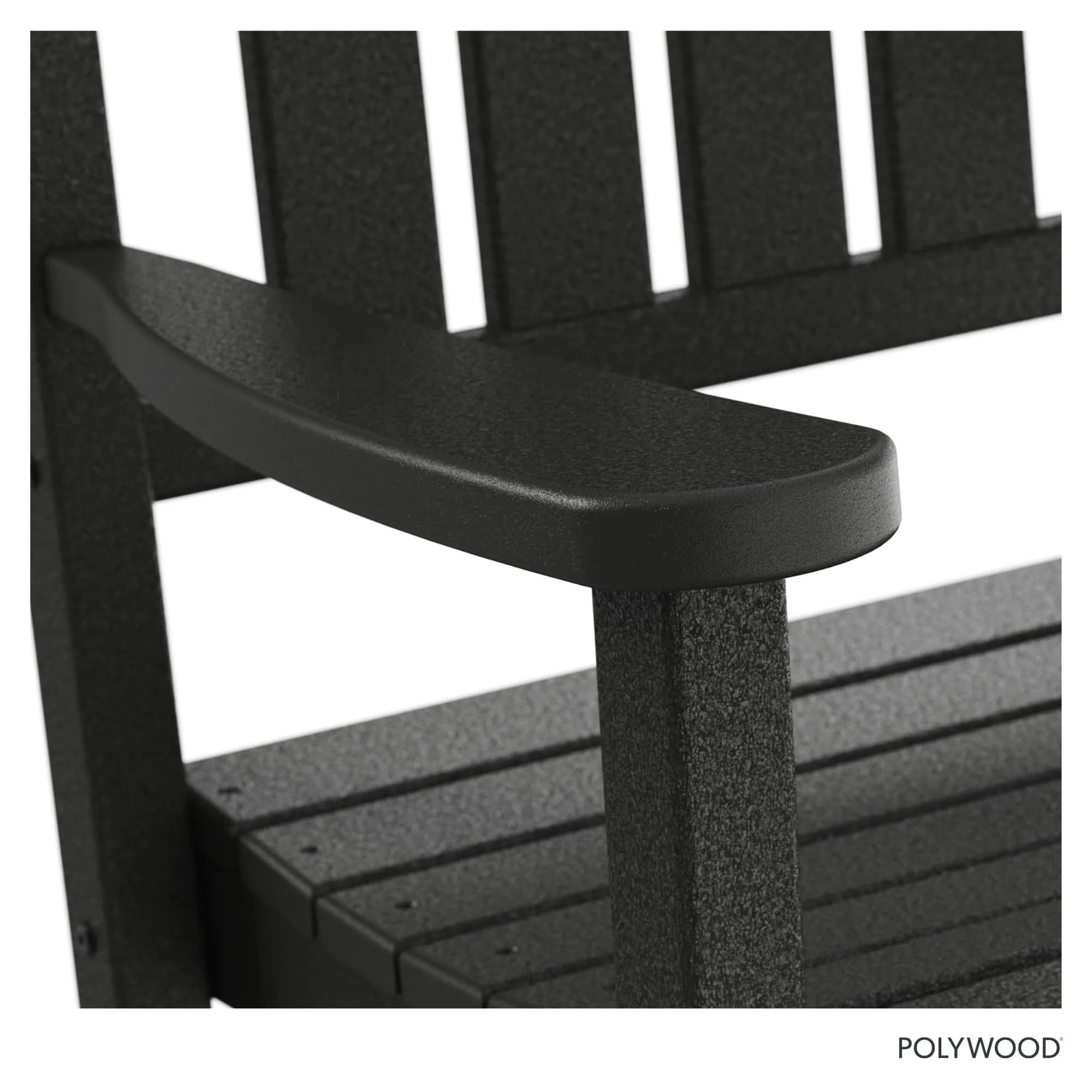 Polywood Presidential Rocking Chair in Black | Durable HDPE Outdoor Furniture (70-120 chars) thumbnail 8