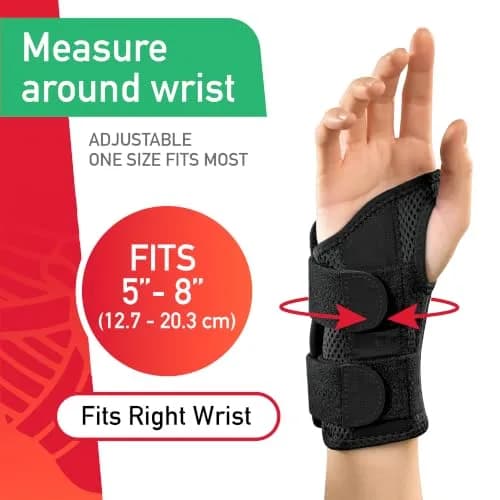 MUELLER Sports Medicine Green Fitted Wrist Brace for Men & Women | Carpal Tunnel & Tendonitis Support, Large/X-Large thumbnail 6