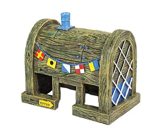 Penn-Plax Spongebob Krusty Krab Aquarium Ornament Medium | Officially Licensed Resin Decor thumbnail 1