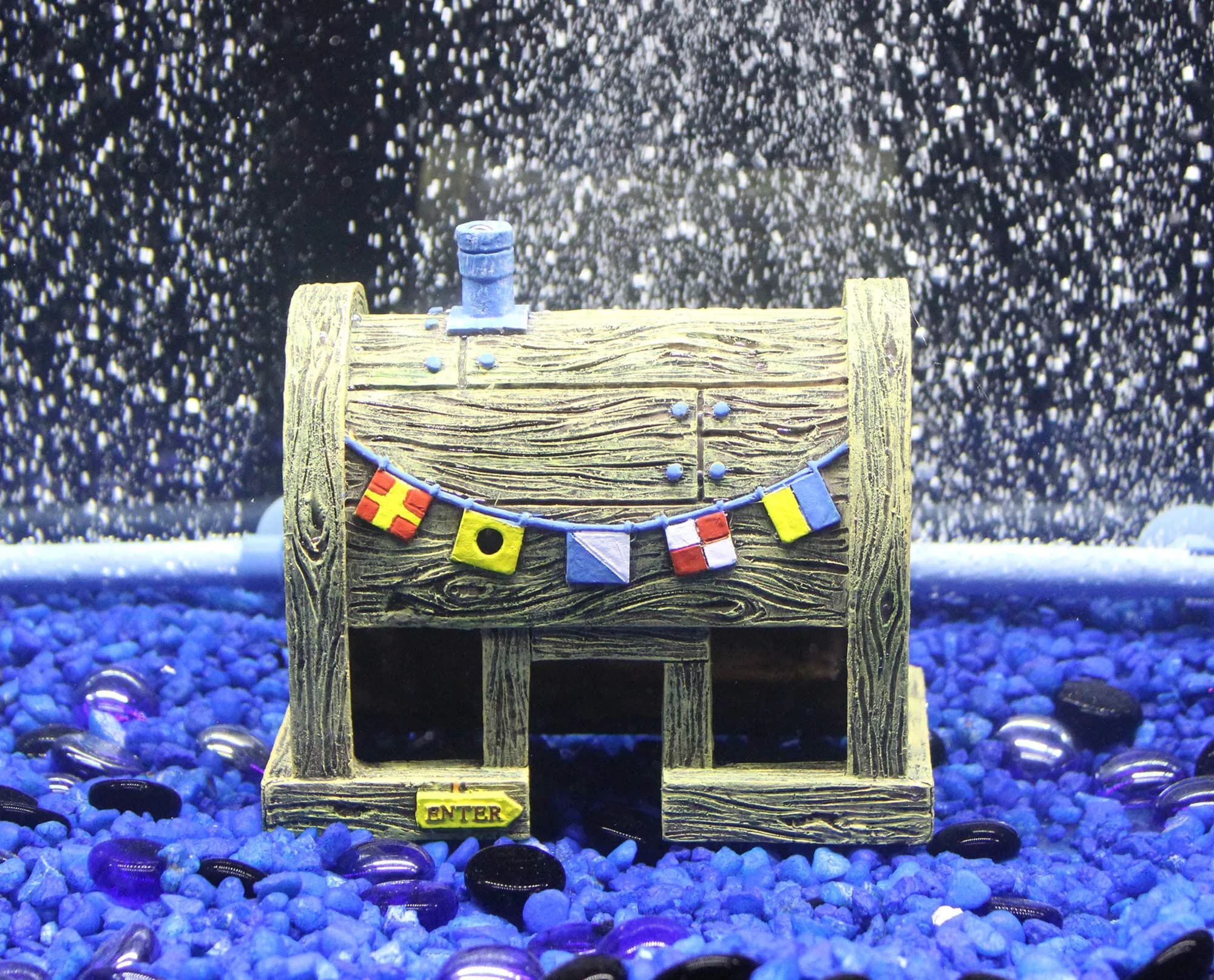 Penn-Plax Spongebob Krusty Krab Aquarium Ornament Medium | Officially Licensed Resin Decor - view 2