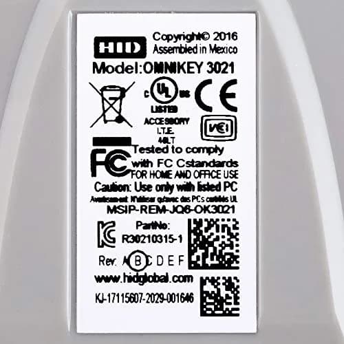 HID Global OMNIKEY 3021 USB Smart Card Reader Transparent | USB 2.0 Interface thumbnail 4