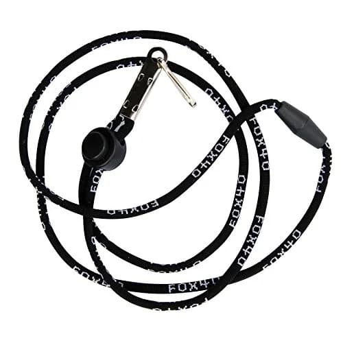 Fox 40 Body Strap Rubber Breakaway Lanyard, Black | Safety Rope-Style Badge Lanyard for India thumbnail 1