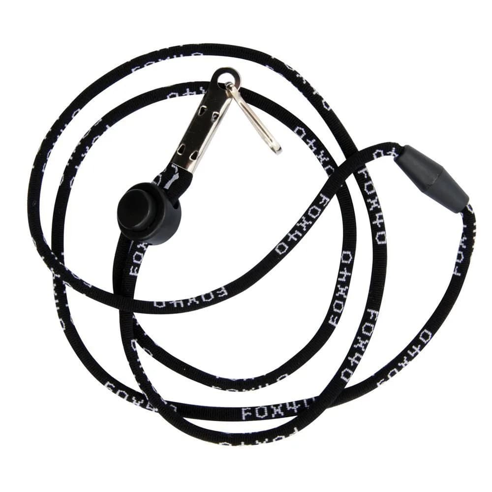 Fox 40 Body Strap Rubber Breakaway Lanyard, Black | Safety Rope-Style Badge Lanyard for India