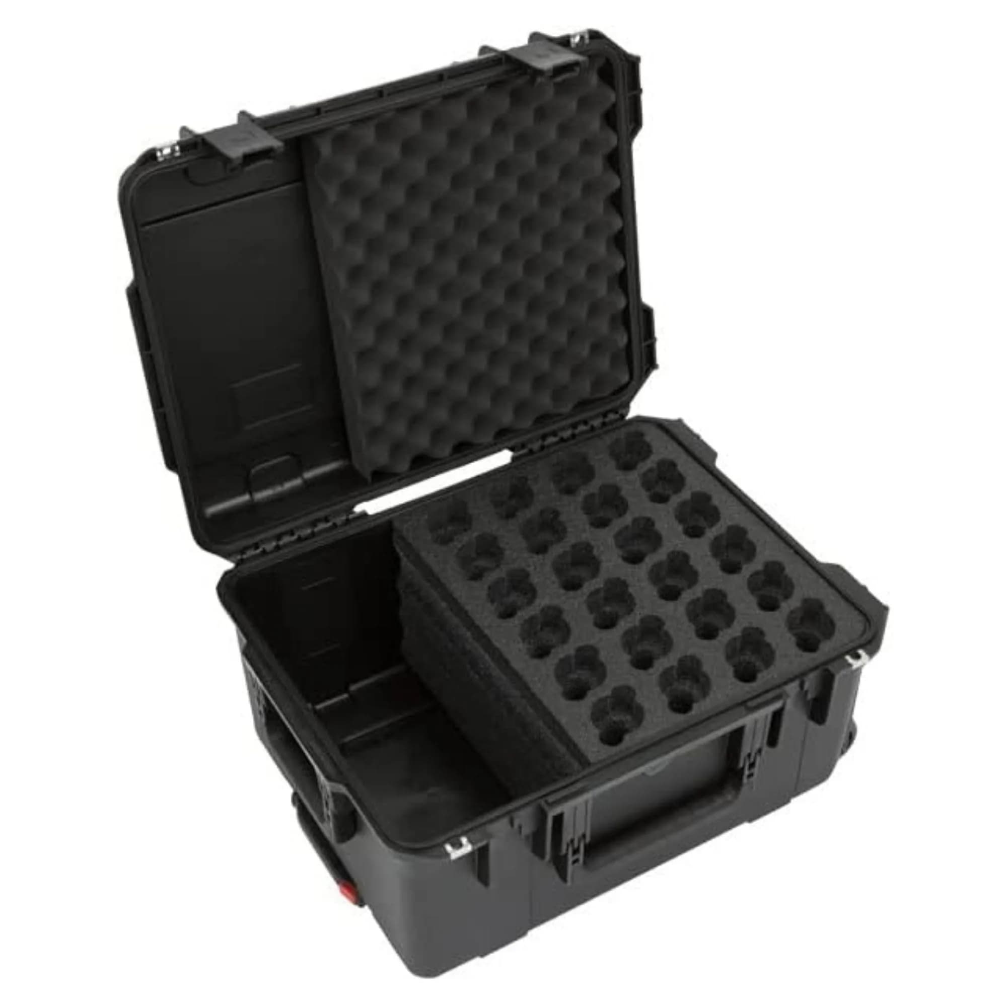 SKB 3I-0907-MC6 Injection-Molded Waterproof Mic Case for Six Microphones - Black | 2.3 kg (3.5 lb) Case — 24 Mic