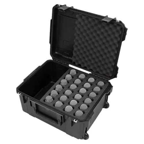 SKB Injection Molded Case w/Foam for 24 Mics | Waterproof, Heavy-Duty, Portable thumbnail 5