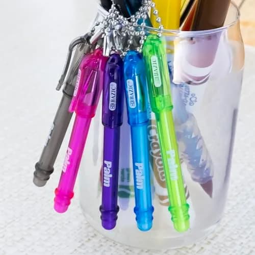 BAZIC PRODUCTS Palm Mini Ballpoint Pens, Key Chain, Black Ink, Medium, 5 Ct | Compact, Refillable, Dependable Performance thumbnail 6
