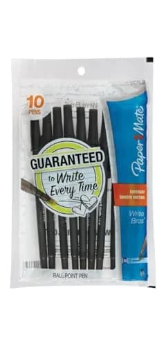 Paper Mate Ballpoint Pen Medium Point | Reliable Black Ink for Office & School thumbnail 1