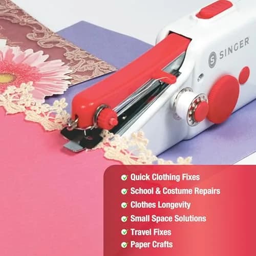 SINGER Stitch Sew Quick Portable Handheld Mending Machine | Lightweight & Cordless for Quick Repairs thumbnail 5