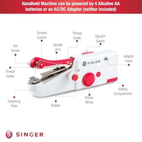 SINGER Stitch Sew Quick Portable Handheld Mending Machine | Lightweight & Cordless for Quick Repairs thumbnail 6